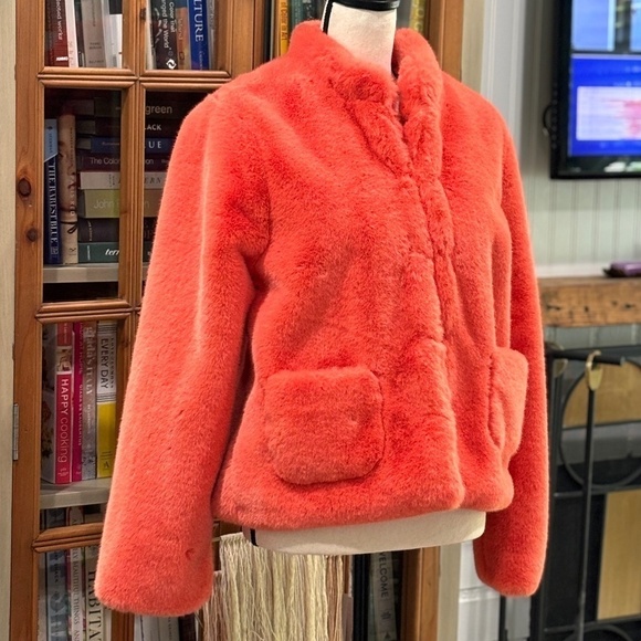 Anthropologie dRA Los Angeles Mango Faux Fur Jacket, Size Medium - Picture 3 of 12